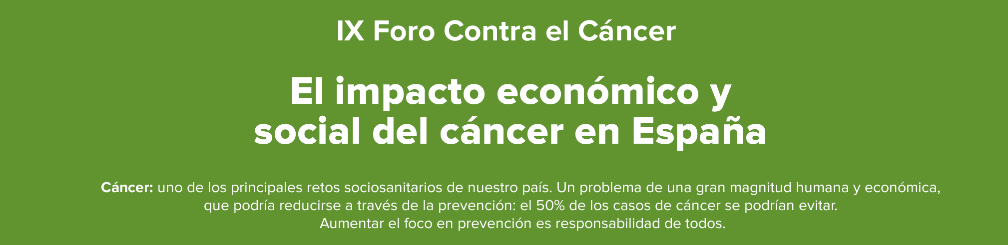 IX Foro contra el cáncer