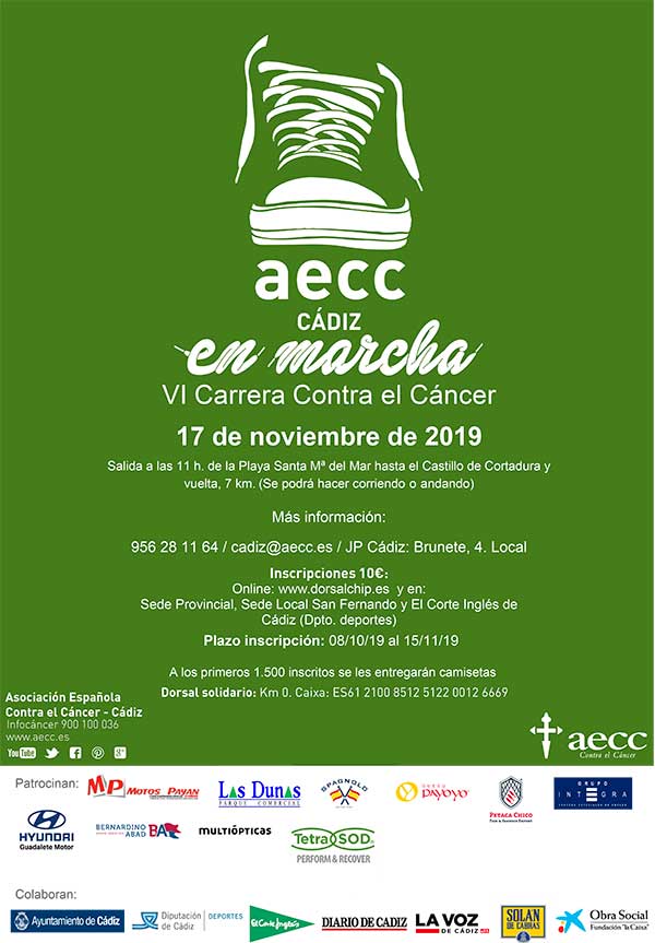 AECC Cádiz en Marcha VI Carrera contra el Cáncer