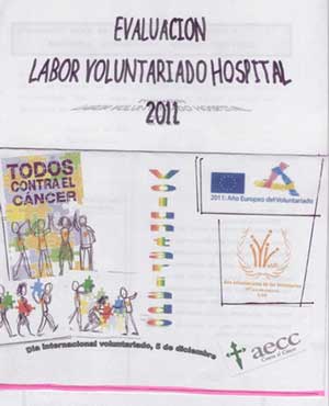 Portada Evaluación de la Valoración de volunariado hospitalario aecc Salamanca