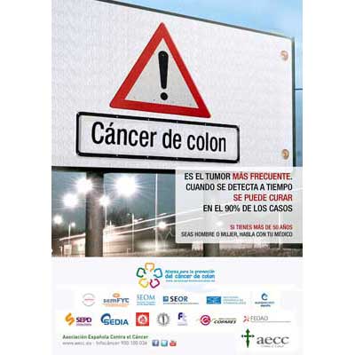 Cartel de la campaña de prevención del cáncer de colon