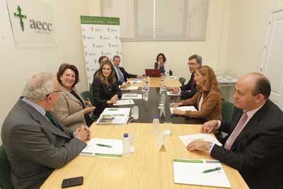 Segunda jornada de trabajo de la Princesa de Asturias en la aecc 