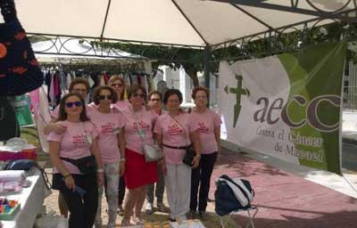 Stand de la aecc en el III Encuentro de Asociaciaciones de Macael 