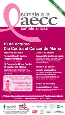 Actividades aecc Balears 2012 en la Campaña de Mama