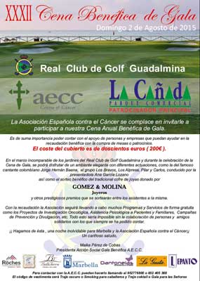 El 2 de agosto Cena De Gala de aecc Marbella
