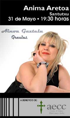 Ainoa Gaztelu con la aecc de Bizkaia