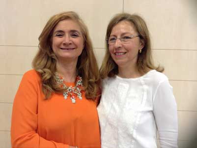 Dra. Mª Jesús Pascual (Unidad de Comunicación del Ayto Madrid) y la Dra. Elena Segura