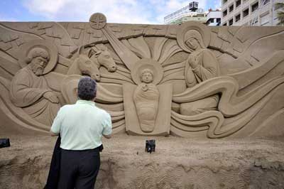 Inauguración del Belén de Arena de Las Canteras