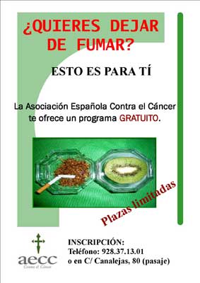 Cartel del curso para dejar de fumar