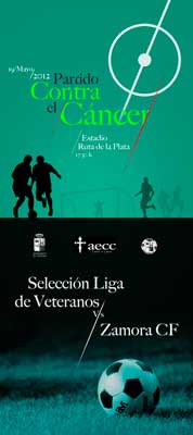 Cartel del partido benéfico en Zamora