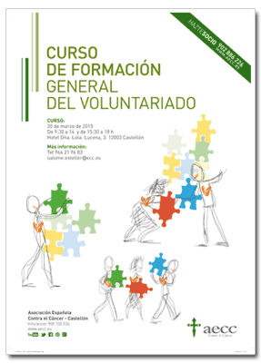 Cartel voluntariado aecc Castellón