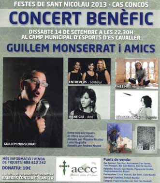 Concierto benéfico en Cas Concos