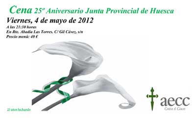 Cena 25 aniversario aecc Huesca