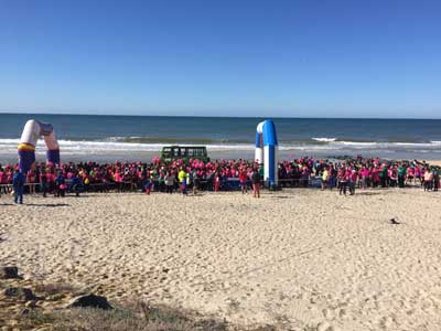 Todo un éxito la «I Carrera Contra el Cáncer en Matalascañas»