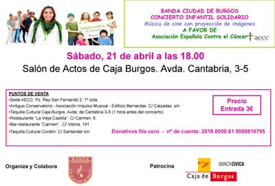 Concierto Infantil Solidario a favor de la aecc Burgos
