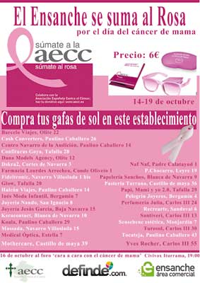 El Ensanche se suma la rosa por el día del Cáncer de Mama