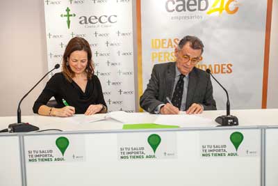 Firmado el Convenio de Colaboración entre la AECC y Ángel 24