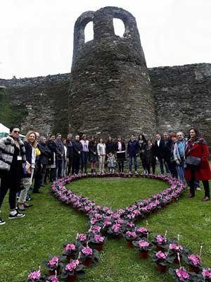 Lugo pone flores contra el Cáncer de Mama