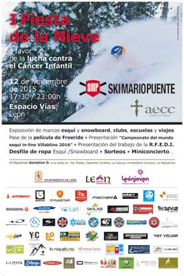 León celebra su I Fiesta de la Nieve a beneficio de la lucha contra el cáncer infantil 
