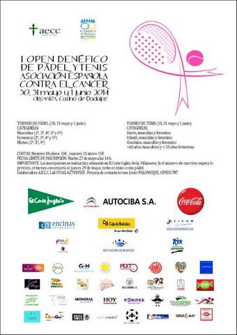 I Open Benéfico de Pádel y Tenis aecc Badajoz