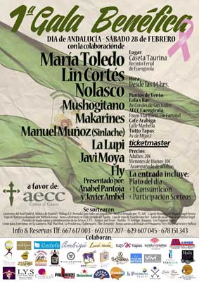 Gala benéfica de aecc Málaga en el día de Andalucía