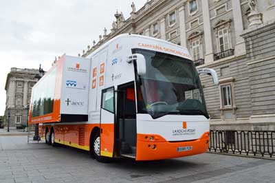 Madrid y Alcorcón reciben el autobús de La Roche-Posay