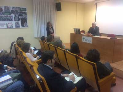 El salón de actos de la AECC de Madrid, escenario para presentar el nuevo Plan Estratégico de la Fundación Científica 