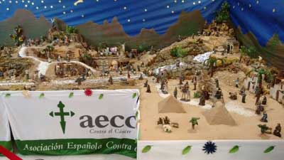 El belén de la AECC en el Hospital Ramón y Cajal recibe el reconocimiento del centro
