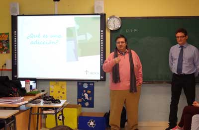 Charla - coloquio  para la prevención del tabaquismo en el colegio Cristo de la Campana de Villanueva de Perales.