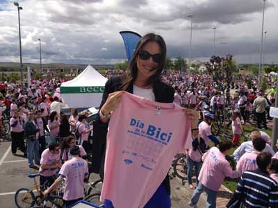 Monica Carrillo en el Día de la Bici en Torrejón de Ardoz