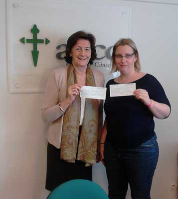 La aecc Madrid recibe un donativo del Colegio Público Pio Baroja de Móstoles