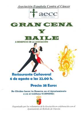 Un centenar de comensales protagoniza la Gran Cena y Baile a beneficio de la AECC de Robledo de Chavela