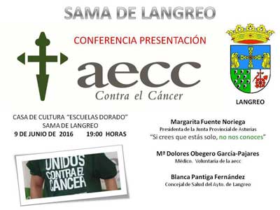 Conferencia presentación de la AECC Sama de Langreo