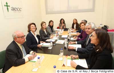 Reunión de trabajo de Su Alteza Real la Princesa de Asturias en la aecc