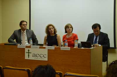 Dr. Pérez Segura,Margarita Campos, Dra.Pollán y Jose Antonio Fuster