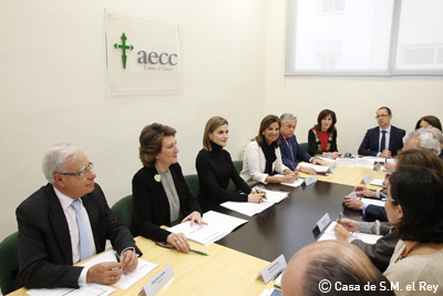 Su Majestad la Reina se reúne con la AECC para analizar los objetivos estratégicos de la Asociación en 2016  