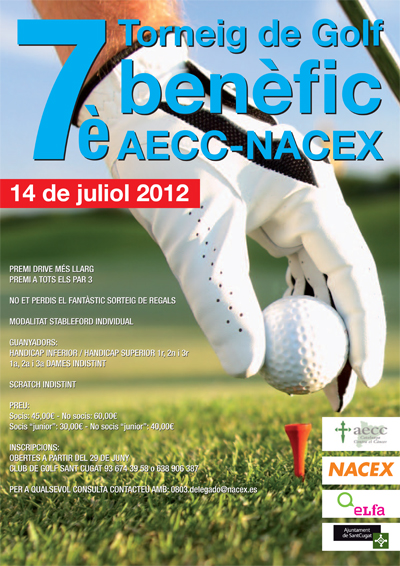 7è Campionat de Golf Benèfic a favor de  l’aecc – Catalunya Contra el Càncer de Barcelona.  “Trofeu NACEX”