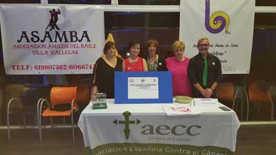 Una exhibición de bailes de salón celebrada en Torrejón de Ardoz genera 1.353 euros para la AECC local