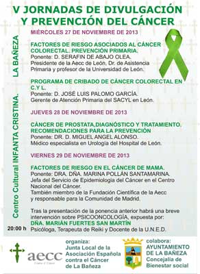 V Jornadas de divulgación y prevención del cáncer La Bañeza