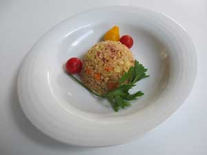 Quínoa con verduras al microondas