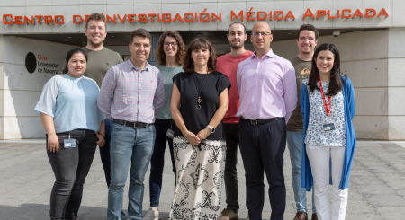 El Dr. Silve Vicent y el equipo del Cima Universidad de Navarra que ha llevado a cabo la investigación.