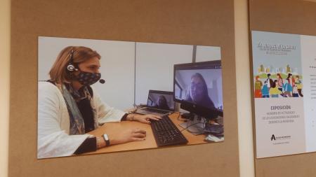 La imagen de la AECC elegida por la organización de la exposición municipal 'Asociaciones de ayuda mutua'.