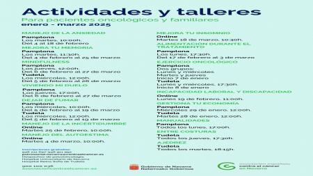 Actividades y talleres primer trimestre 2025 de Navarra