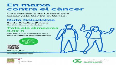 Cartel de la Ruta Saludable en Santa Catalina.