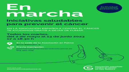 Cartel 'Deshabituación Tabáquica' en Palma.