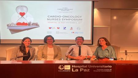 De izquierda a derecha, Olga Moreno, Vanesa Jorge, Julio de la Torre y Ana González, el sábado en La Paz.