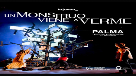 Cartel de la función de 'Un Monstruo Viene a Verme' en Palma: 23 de mayo, en el Teatre Principal.