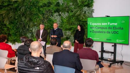 Ricardo Cao, Carlos Lamora y Ana Ares durante la presentación