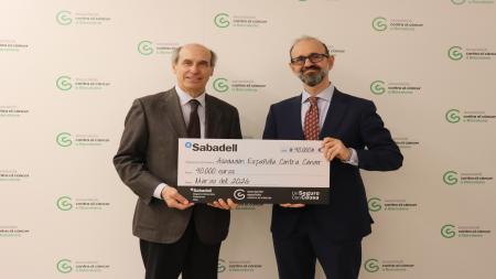 Sabadell Seguros colabora con 40.000€ en dos proyectos de la Associació Contra el Càncer a Barcelona por noveno año consecutivo