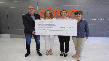 Con las doctoras Carmen Berasain y María Arechederra