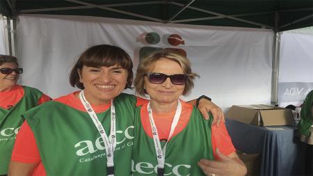 Silvia Pérez, Coordinadora del Punto Comarcal del Maresme y María Palma, presidenta de la Sede Local de Santa Coloma de Gramanet